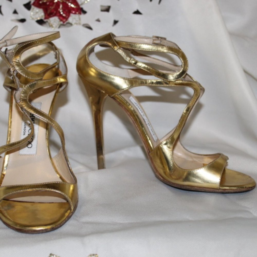 Jimmy Choo Gold Pumps